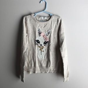 Sequin bunny sweater
